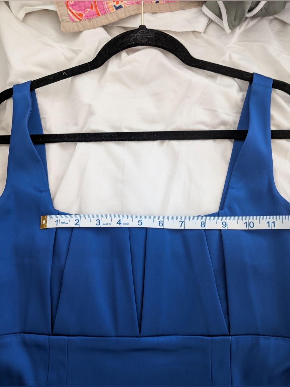 Calvin Klein Elegant Royal Blue Sheath Dress with Square Neckline - Picture 6 of 8